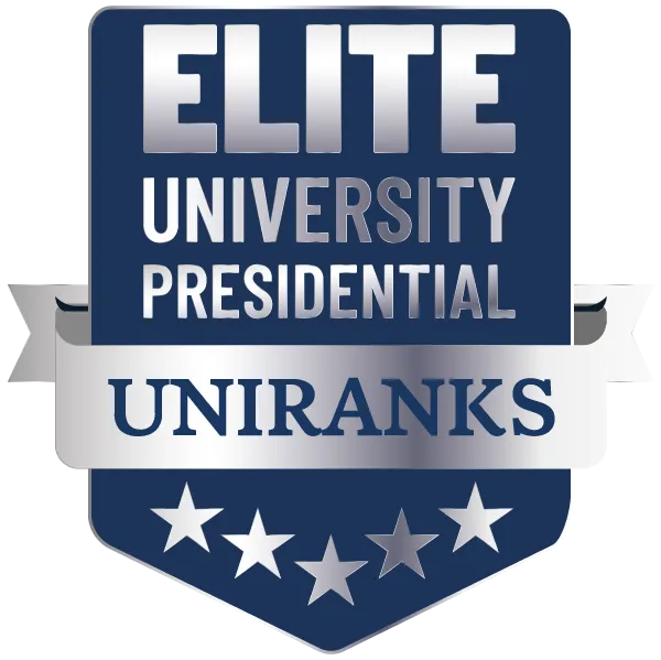 UNIRANKS Elite University Presidential recognition badge awarded to universities demonstrating exceptional leadership, global competitiveness, institutional excellence, research impact, and outstanding higher education performance. UNIRANKS Elite University Presidential Status