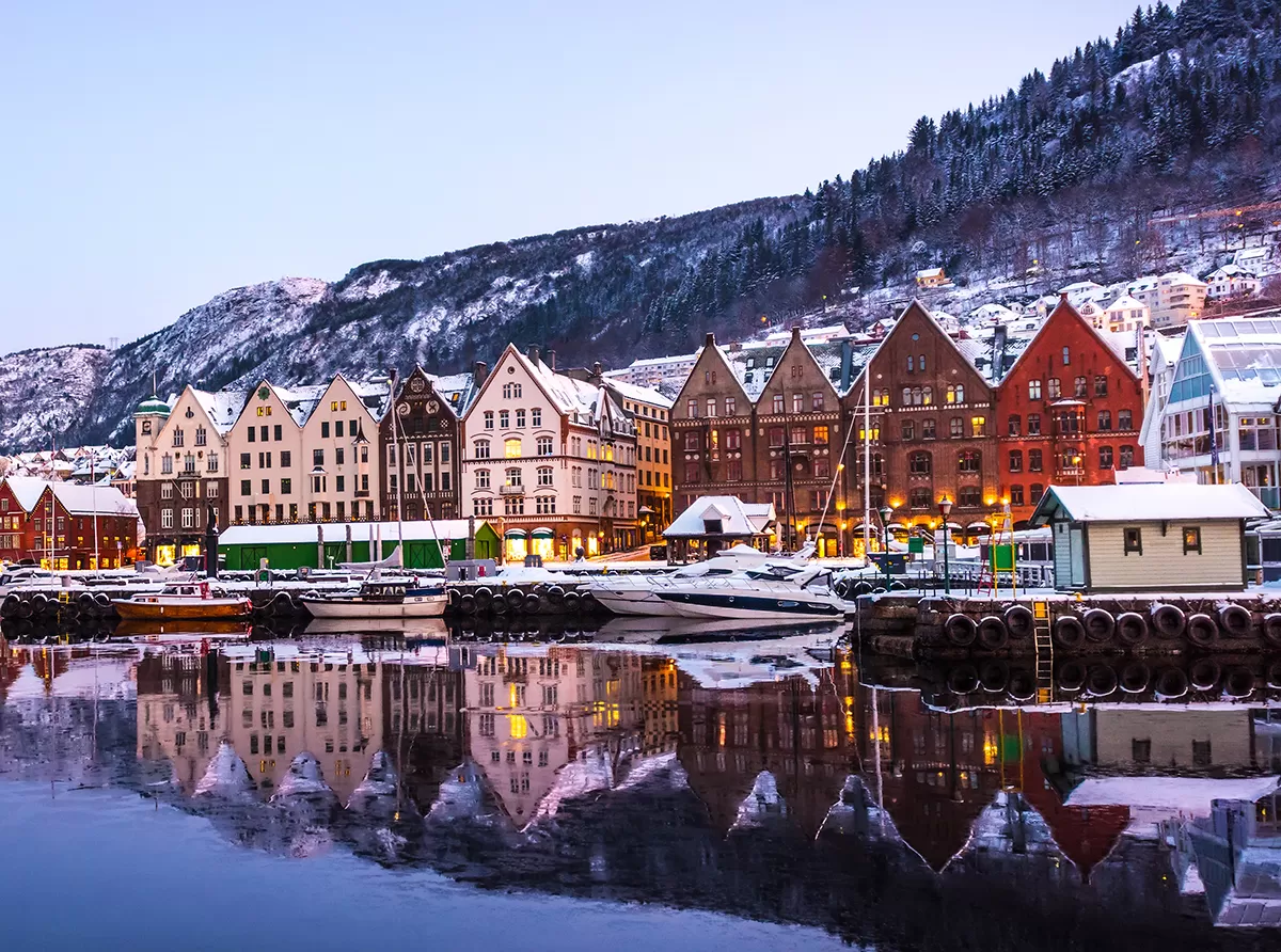 A modern cityscape highlighting Denmark’s thriving education and student-friendly environment.